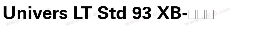 Univers LT Std 93 XB字体转换